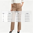 thumbnail image 2 of Usloyux Women's High Waisted Straight Leg Trousers with Pockets Dressy Pants for Office Casual Workwear, Khaki 2XL, 2 of 6