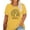 Yellow Plus, variant on Women's Plus Size T-Shirt Kindness Flowers Printed Summer Casual Cute Short Sleeve Tees Tops