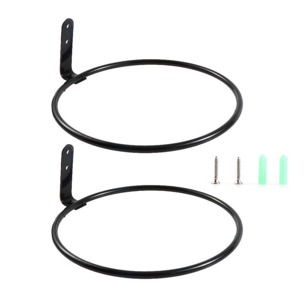 2 piezas de soportes para macetas, anillos redondos, ganchos para macetas, colgadores que ahorran espacio, fáciles de usar. L