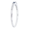 thumbnail image 4 of 14K White Gold 1/5 carat Diamonds and Blue Sapphires Semi Eternity Band Ring by Hollywood Hills Jewelers, 4 of 4