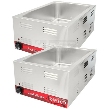 

2 PACK Full Size 12 x 20 Electric Countertop Food Pan Warmer Commercial Chafer