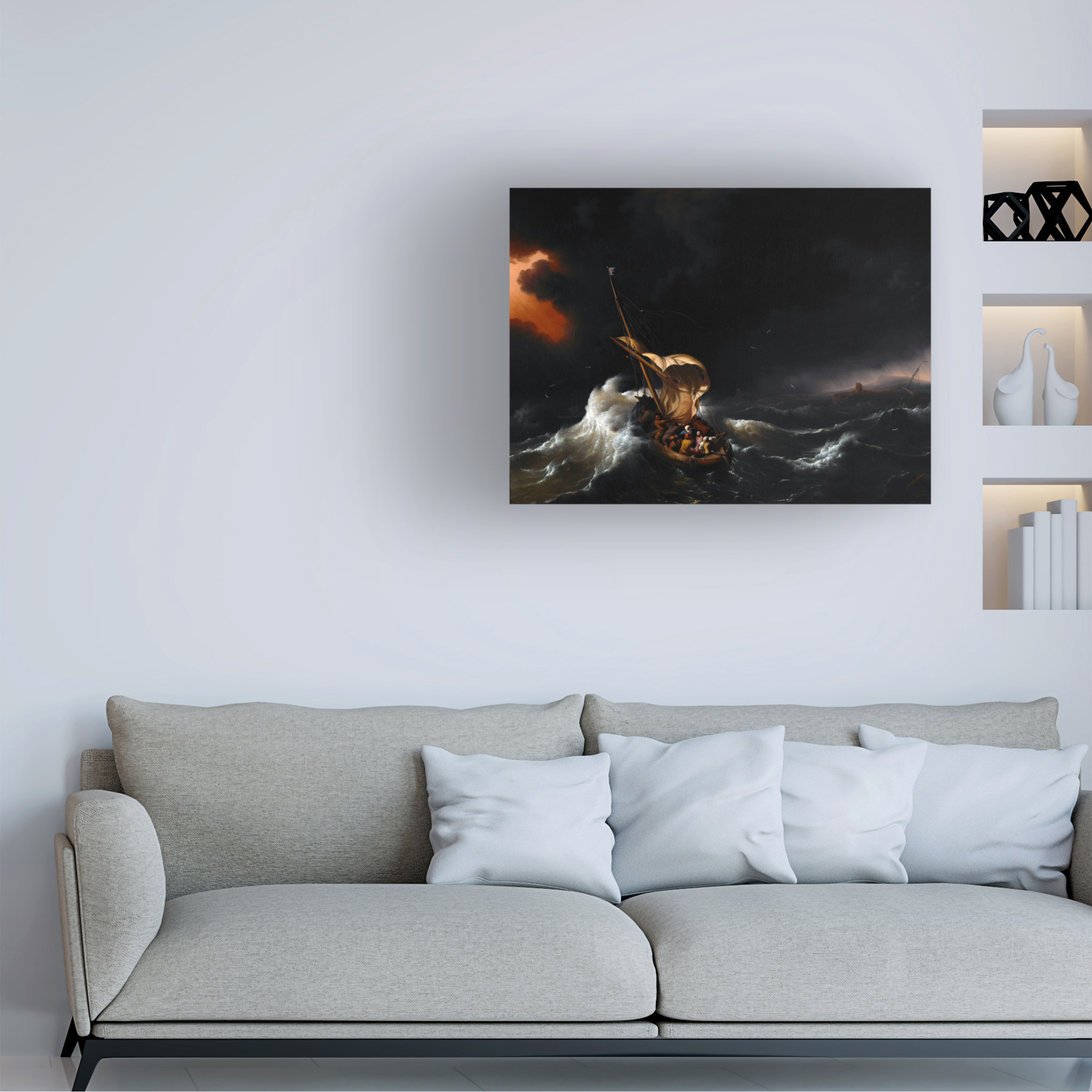 Backhuysen 'Christ In The Storm On The Sea Of Galilee' Canvas Art
