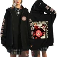 thumbnail image 3 of Sudaderas con capucha con cremallera y estampado para mujer, ropa de calle Harajuku, sudaderas de lana Y2K para mujer, cárdigan de manga larga informal Suelto, 3 of 5
