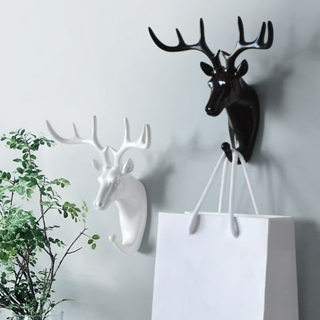 

riaocot Wall-mounted Puch-free Anti-slip Wall Hook Different Animal Head Hook Clothes Hat Towel Key Hanger Wall Decoration