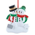 thumbnail image 5 of Christmas Gift Personalized Ornament for Couple Shovel Snowman Family 2, 5 of 7