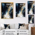 thumbnail image 4 of Designart "Abstract Painting Gold and Blue Marble II" Abstract Canvas Wall Art - Modern Gold Abstract Marble Entryway Wall Art Print, 4 of 6