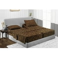thumbnail image 2 of Split Queen 5-Piece Sheet Set, 300-TC Giza Cotton, 10 inch Deep Pockets - Leopard Print, 2 of 7