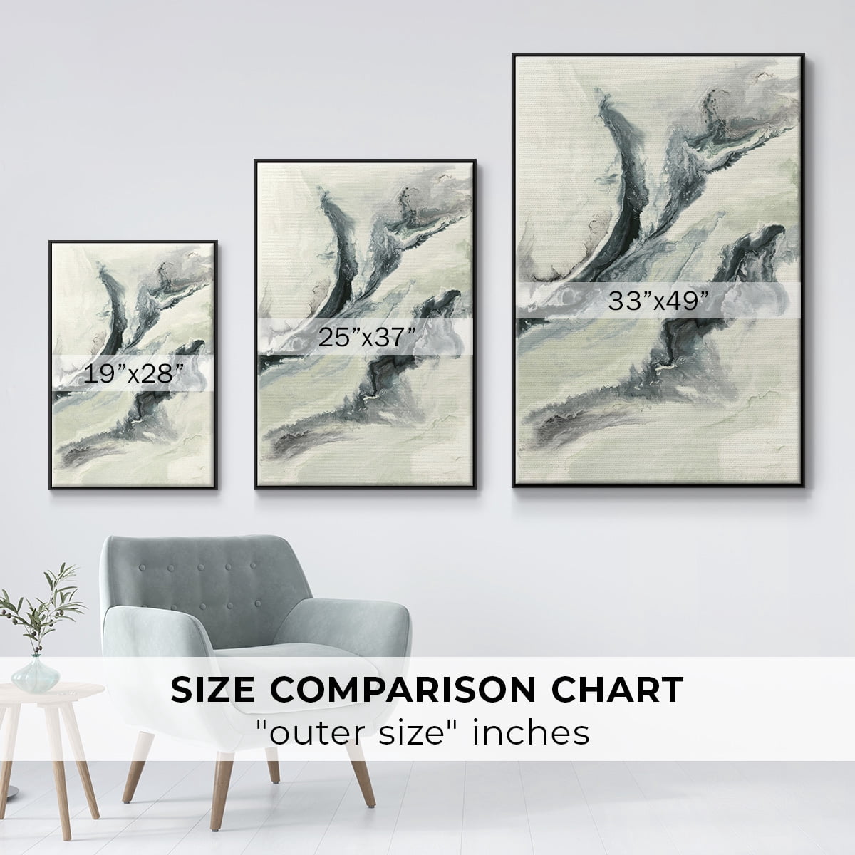 Untitled Framed Premium Gallery Wrapped Canvas - Ready to Hang - 25 x 37 - Black Floating Frame