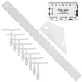 thumbnail image 1 of 12pcs Guitar Luthier Tools Guitar Radius Gauge String Action Ruler Straight Edges Ruler Fret Rocker Set, 1 of 8