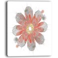 thumbnail image 2 of Simple Fleur Fractale Rouge et Blanche - Impression sur Toile Florale, 2 of 3