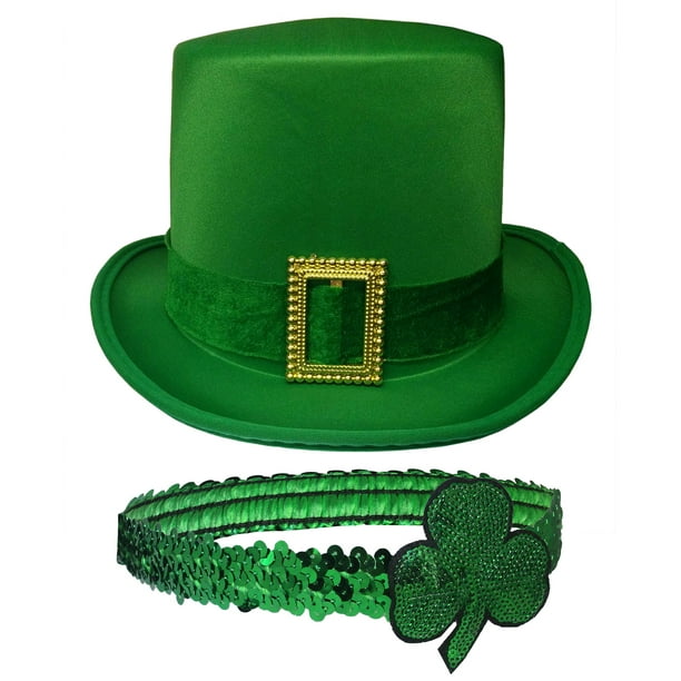 St. Patrick's Day Couples Hat Headband Costume Accessory Set - Walmart ...