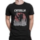 thumbnail image 1 of Camiseta Catzilla para hombre, estilo informal, de algodón, con cuello redondo y manga corta, con estampado de gato, 1 of 6