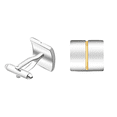 thumbnail image 1 of Gemelos minimalistas cuadrados de cobre pulido para hombre, 1 of 3