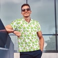 thumbnail image 3 of Kdxio Kawaii Avocado Print Men's Short Sleeve Polo Shirt,Midweight Men's Shirt, 3 of 6