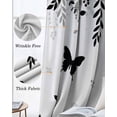 thumbnail image 6 of Black Spring Botanical Black Out Curtains 63 Inch Long, Room Darkening Draperies Curtains Panels, Weeping Eucalyptus Butterfly Thermal Insulated Curtain for Bedroom Living Room 52"x63" 2 Panels, 6 of 8