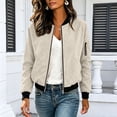 thumbnail image 3 of ShomPort Women's Casual Jackets Long Sleeve Zip up Lightweight Windbreaker Coat Trendy Outerwear with Pockets, 3 of 7
