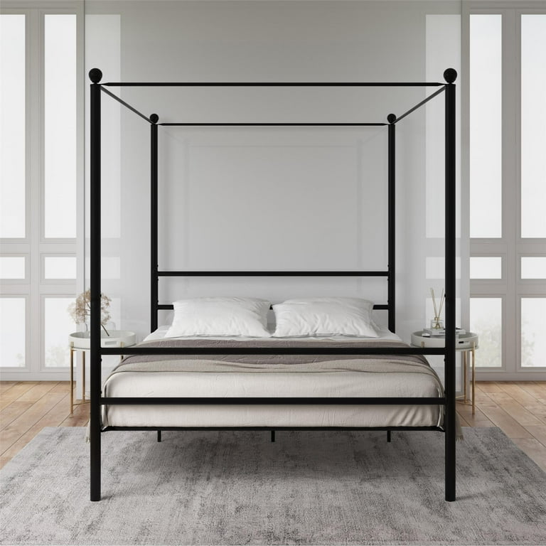 Mainstays Metal Canopy Bed Queen Black