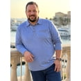 thumbnail image 4 of DARING DIVA Men's Big Tall Chest Pocket Long Sleeve Business Polo Shirt 3XL Blue, 4 of 7