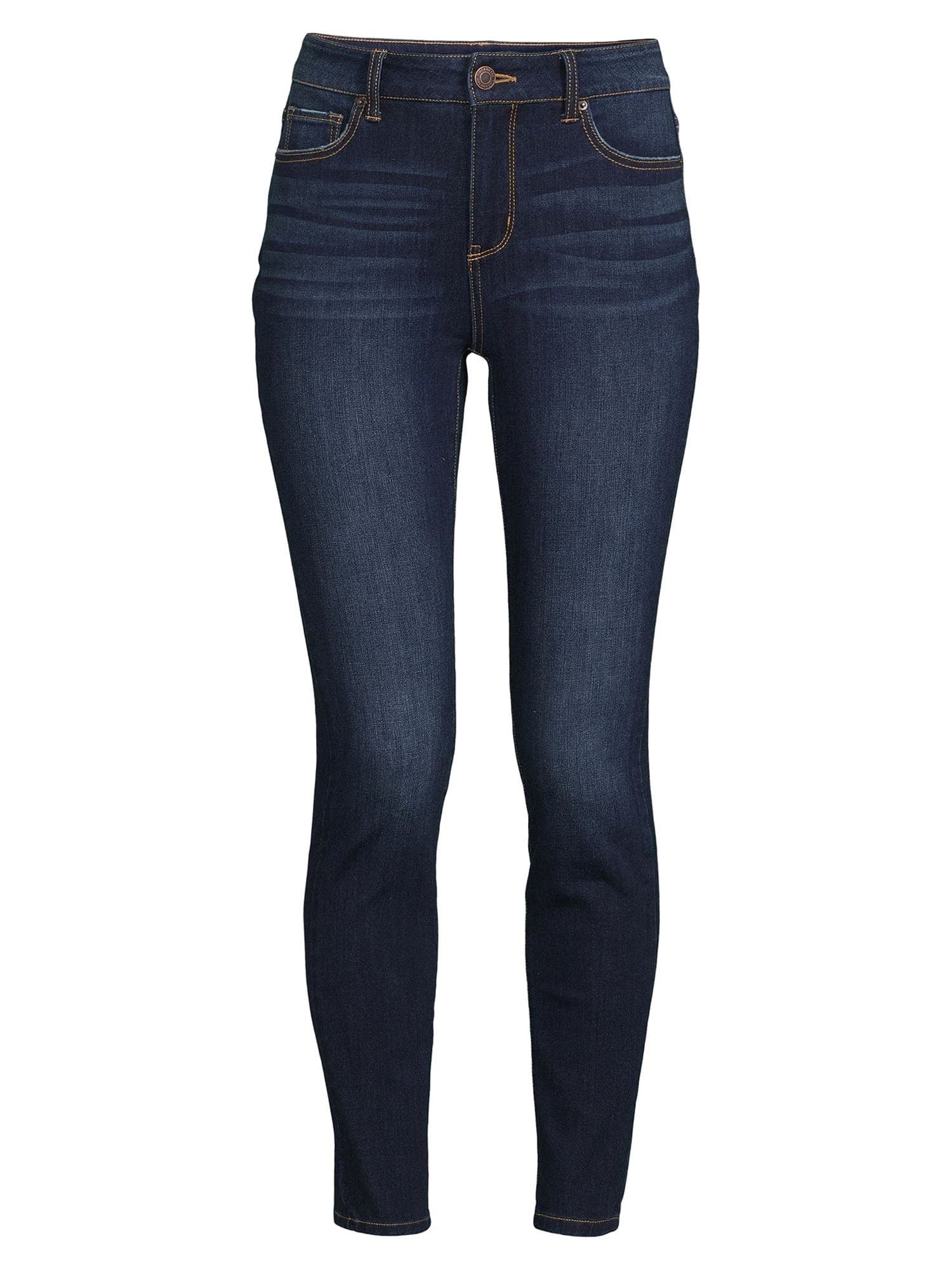 Time and Tru Women's High Rise Skinny Jeans, 29" Inseam for Regular, Sizes 2-20