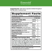 Emerald Labs Joint Health with BioCell Collagen II, Meriva Turmeric, and OptiMSM to Support Joint Relief, Healthy Cartilage, and Mobility - 90 Vegetable Capsules