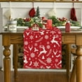 thumbnail image 2 of Red Christmas Reindeer Table Runner 13x72 Inch Pine Branches Snowflakes Winter Kitchen Dinning Table Decoration for Home Party Decor, 2 of 6