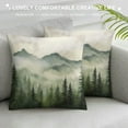 thumbnail image 3 of RUIYC  Forest Throw Pillow Cushion Case, Watercolor Painting of Nature Landscape Forest Tree Mountains Pine Trees, Modern Accent Square Covers for Bedoom Living Room Sofa, 3 of 5