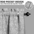 thumbnail image 3 of Kitchen Window Curtains over Sink Grey Small Window Treatment White Cafe Short Curtains for Bathroom Tier Drapes 27.5x24inch, 3 of 4