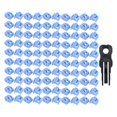 thumbnail image 3 of 400 Pcs Blue RJ45 Port Ethernet LAN Hub Anti Dust Cover Plug Cap Blockout Protector with Proprietary Lock and Key, 3 of 5