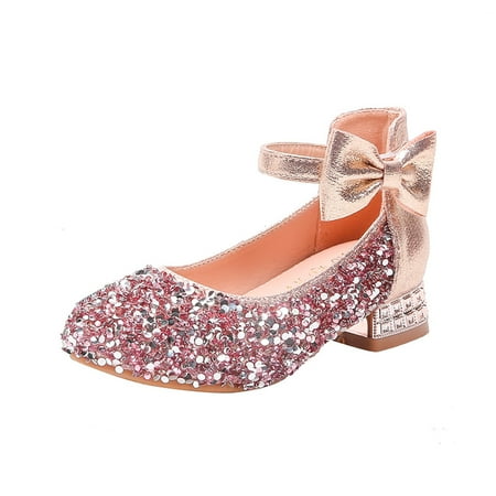 

Yinguo Girl s Princess Shoes Soft Soles Perform Dance Shoes Sandals Single Shoes
