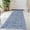 Blue/White-2' x 5' (Runner), variant on 2x3 Washable Small Area Rug For Entryway Moss Charcoal Soft Non-slip Indoor Door Mat Distressed Floral Low-pile Kitchen Rugs Neutral Vintage Carpet Entrance Bedside Farmhouse