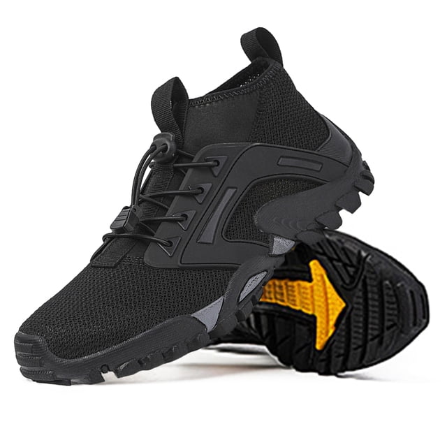 Zapatillas deportivas para hombre Suela extra ancha Zapatillas deportivas para correr Rafting/Wadding (45 Black)