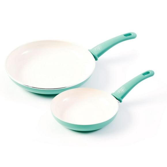 GreenLife 2pc fry pan set, 2pc fry pan set