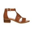 thumbnail image 2 of Sandalia Tacón Bajo Mujer Casual Tipo Piel Camel Cómoda cafe 25 Incógnita 005B0G, 2 of 5