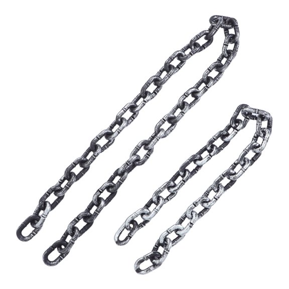 ELAYARD Black Foam Chain Decorations, 2-Pack Realistic Links for Party, Event, and Home Decor Accessories