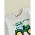 thumbnail image 6 of Aojekbee Toddler Boys Fall Outfits Letter Farm Truck Print Long Sleeve Sweatshirts and Long Pants 2Pcs Clothes Set, 6 of 10