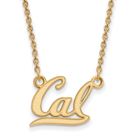 14k Gold LogoArt University of California Berkeley Small Pendant 18 inch Necklace Q4Y011UCB-18