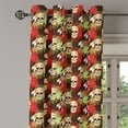 thumbnail image 2 of Ambesonne Colorful Grommet Curtain, Skull Feather Pattern, 50" x 96", Pistachio Green Cream, 2 of 6