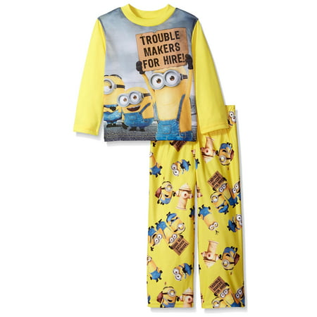 Despicable Me Boys' Minions 2-Piece Pajama Set, Yellow, Size: 4