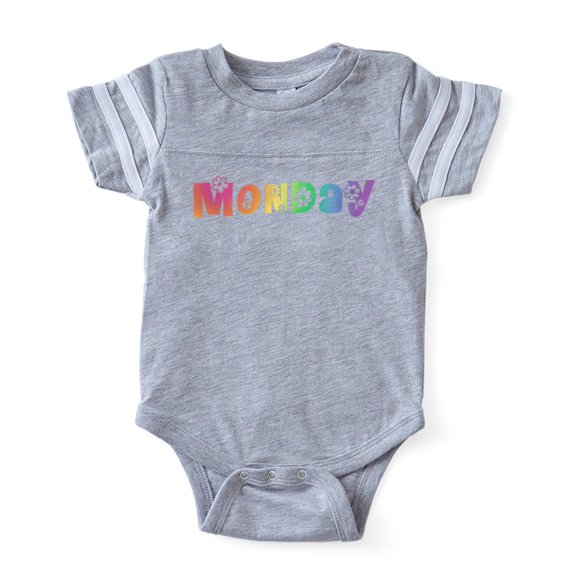 CafePress - Dotw Pastel Monday - Cute Infant Baby Football Bodysuit