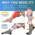 thumbnail image 7 of 4Pairs Compression Socks for Women & Men Circulation 15-20 mmHg - Better Blood Flow, Swelling , Best Support for Medical, Running, Nursing, 7 of 7