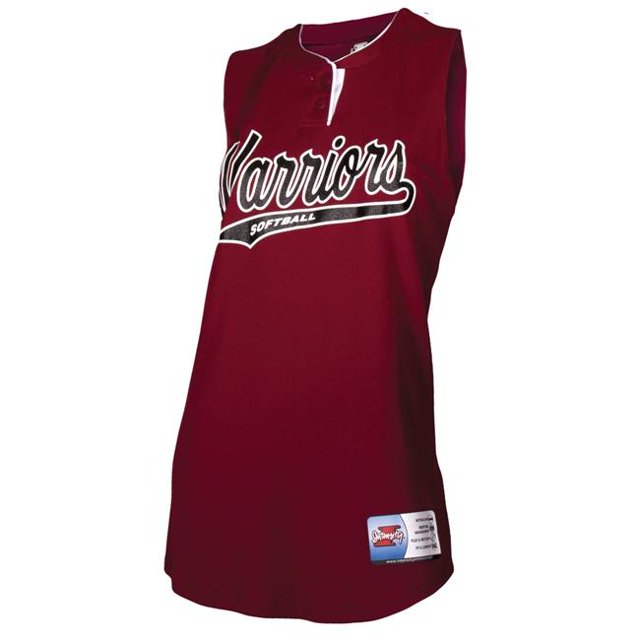 Intensity N5110W601LRG Women 2 Button Sleeveless Jersey, Cardinal - Large
