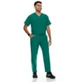 thumbnail image 3 of Hey Scrubs Set Men Stretch V-Neck Scrub Top and Six Pocket Tapered Pant Bundle, Elastic Waistband Scrubs for Men, 3 of 4