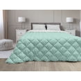 thumbnail image 1 of Geometric Down Alternative Comforter, Circles in Cubes Rhythmic Geometric Illustration, Microfiber Quilt for All Season, 5 Sizes, Seafoam Sea Blue, by Ambesonne, 1 of 3