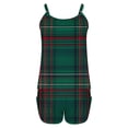 thumbnail image 4 of Feancey Pjs Sets for Women Satin Plaid Print Pajama Set Soft Silk Spaghetti Strap Cami Tops and Shorts 2 Piece Sleepwear Loungewear Outfits Green XXL, 4 of 4
