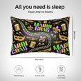 thumbnail image 6 of Bingfone Mardi Gras3 Print Satin Pillowcase for Hair - Standard Size with Zipper Silky & Soft Pillow Covers,20x30 inches, 6 of 8