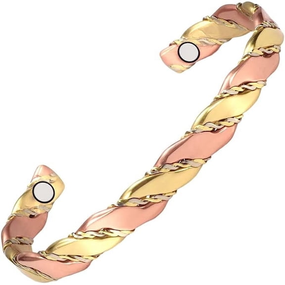 Pure Copper Bracelets for Women, Copper Bangles with 35000 Gauss Magnets, Jewelry Gift for LadiesCPB-0993