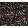 thumbnail image 4 of oneOone Cotton Jersey Black Fabric Leaves & Floral Artistic Craft Projects Decor Fabric Printed By The Yard 58 Inches Wide, 4 of 4