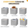 thumbnail image 4 of Storage Cubes Criusia, tamaño grande, 33 x 33 cm (juego de 10), tela gris, 4 of 8