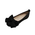 thumbnail image 2 of Viluyesy Womens Ballet Flats Round Toe Faux Suede Bow Slip On Cushioned Breathable Everyday Dressy Flat Shoes Black Size US6, 2 of 9