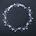 thumbnail image 2 of CZ Leaf Austrian Crystal Purple Stones Bracelets Jewelry for Women, 2 of 9
